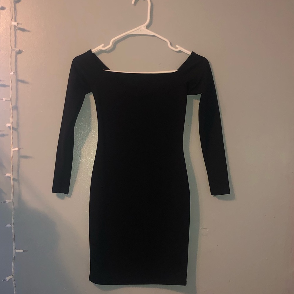 Black off the shoulder dress